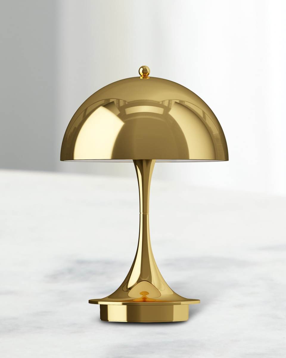 Panthella Portable Metal Table Lamp, 10"